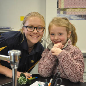 Two smiling students